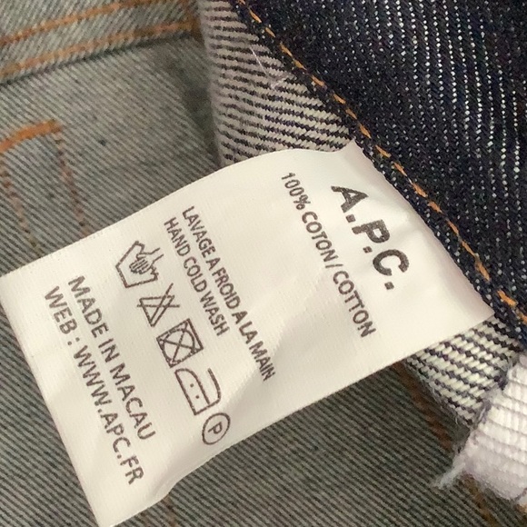 A.P.C. New Cure H Jean Tres Etroit Dark Wash Super Slim Raw Japanese Denim - Picture 11 of 12